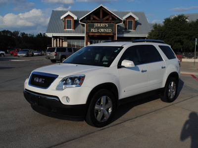 gmc acadia 2009 white suv slt gasoline 6 cylinders front wheel drive automatic 76087