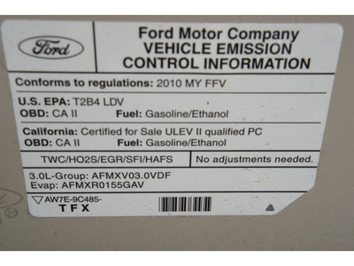 ford fusion 2010 silver sedan se flex fuel 6 cylinders front wheel drive shiftable automatic 77388