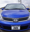 nissan versa 2009 blue hatchback gasoline 4 cylinders front wheel drive automatic with overdrive 76018