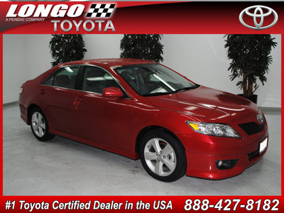 toyota camry 2011 red sedan se gasoline 4 cylinders front wheel drive automatic 91731