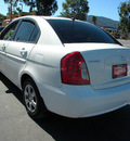 hyundai accent 2007 white sedan gls gasoline 4 cylinders front wheel drive automatic 92882
