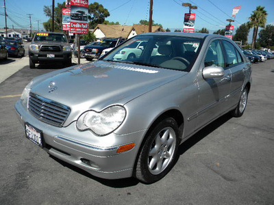 mercedes benz c class 2004 silver sedan c320 flex fuel 6 cylinders rear wheel drive automatic 92882