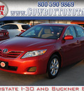 toyota camry 2011 red sedan le gasoline 4 cylinders front wheel drive shiftable automatic 75228