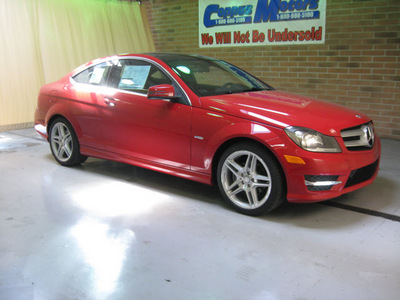 mercedes benz c class 2012 red coupe c250 gasoline 4 cylinders rear wheel drive automatic 44883