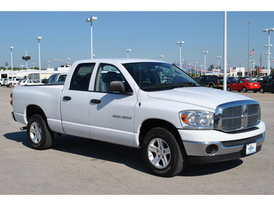 dodge ram pickup 1500 2007 white pickup truck slt flex fuel 8 cylinders rear wheel drive automatic with overdrive 77388