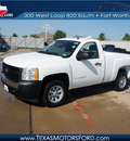 chevrolet silverado 1500 2008 white pickup truck work truck gasoline 6 cylinders 2 wheel drive automatic 76108