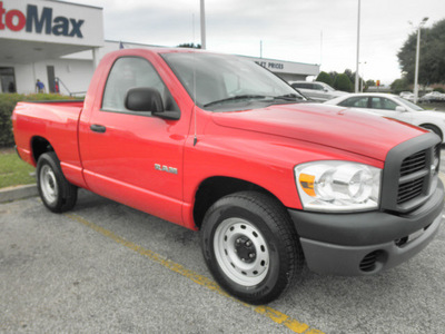 dodge ram pickup 1500 2008 red pickup truck st gasoline 6 cylinders rear wheel drive automatic 34474