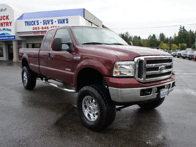 ford f 250 super duty 2005 dk  red xlt fx4 diesel 8 cylinders 4 wheel drive automatic 98371