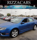 ford fusion 2012 blue sedan sport gasoline 6 cylinders front wheel drive automatic with overdrive 60546