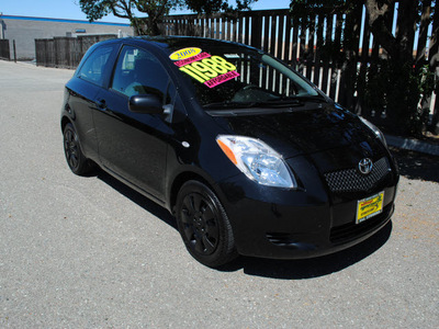 toyota yaris 2008 black hatchback gasoline 4 cylinders front wheel drive 5 speed manual 93955