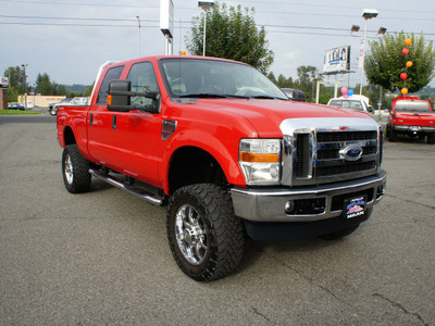ford f 350 super duty 2008 red lariat 4x4 diesel 8 cylinders 4 wheel drive automatic 98371