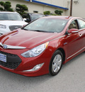 hyundai sonata hybrid 2011 red sedan premium hybrid 4 cylinders front wheel drive automatic 94010