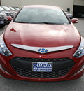 hyundai sonata hybrid 2011 red sedan premium hybrid 4 cylinders front wheel drive automatic 94010