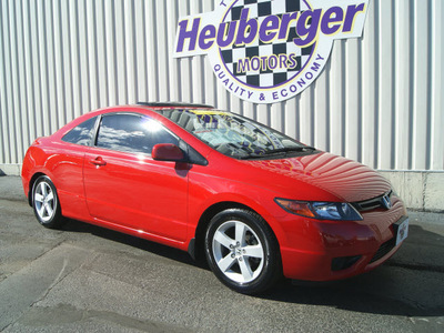 honda civic 2007 red coupe ex gasoline 4 cylinders front wheel drive 5 speed manual 80905