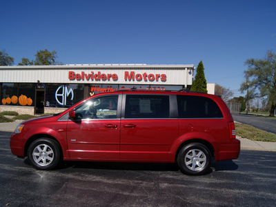 chrysler town and country 2008 red van touring dvd system gasoline 6 cylinders front wheel drive automatic 61008
