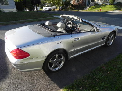 mercedes benz sl500 2003 silver convertable gasoline v8 automatic 07513