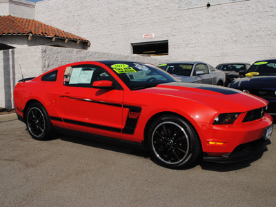 ford mustang 2012 red coupe boss 302 gasoline 8 cylinders rear wheel drive 6 speed manual 91010