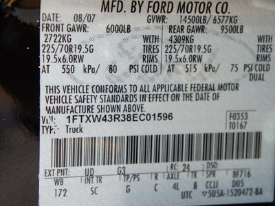 ford f 450 super duty 2008 diesel 8 cylinders 4 wheel drive not specified 33021