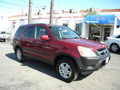 honda cr v 2003 dk  red suv ex gasoline 4 cylinders dohc all whee drive automatic 92882