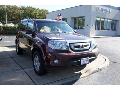 honda pilot 2009 dark cherry suv ex l gasoline 6 cylinders all whee drive automatic with overdrive 08750