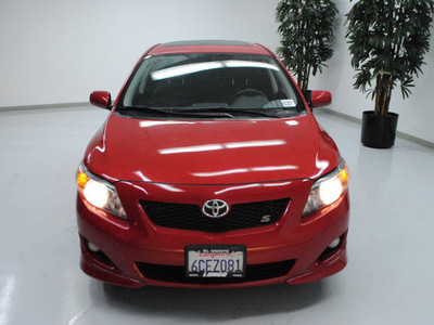 toyota corolla 2009 red sedan s gasoline 4 cylinders front wheel drive automatic 91731