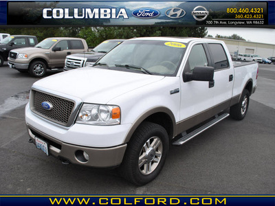ford f 150 2006 white lariat flex fuel 8 cylinders 4 wheel drive automatic with overdrive 98632