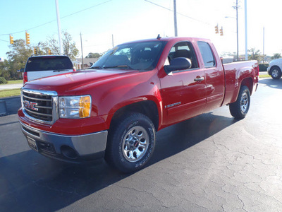 gmc sierra 1500 2009 red work truck gasoline 8 cylinders 4 wheel drive automatic with overdrive 28557