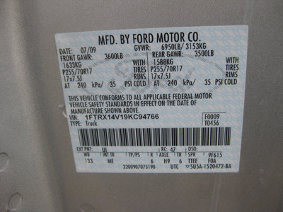 ford f 150 2009 silver xlt flex fuel 8 cylinders 4 wheel drive automatic 62863