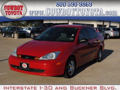 ford focus 2002 red sedan lx gasoline 4 cylinders front wheel drive automatic 75228