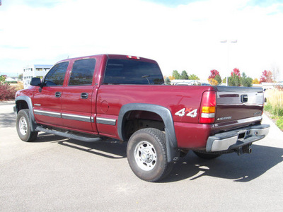 chevrolet silverado 2500hd 2002 dk  red lt gasoline 8 cylinders 4 wheel drive automatic 80504