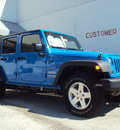 jeep wrangler unlimited 2011 blue suv sport gasoline 6 cylinders 4 wheel drive automatic 33157