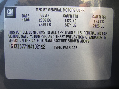 chevrolet malibu 2009 gray sedan lt2 gasoline 6 cylinders front wheel drive automatic 46410