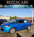 ford focus 2012 blue hatchback titanium gasoline 4 cylinders front wheel drive automatic with overdrive 60546