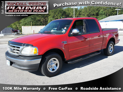 ford f 150 2002 red xlt gasoline 8 cylinders rear wheel drive automatic 77388
