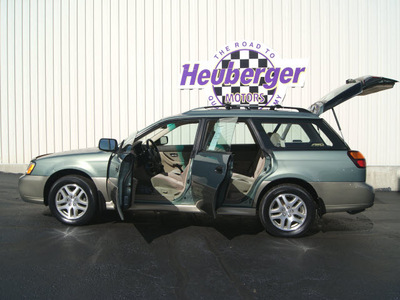 subaru outback 2003 timberline green wagon gasoline 4 cylinders sohc all whee drive 5 speed manual 80905