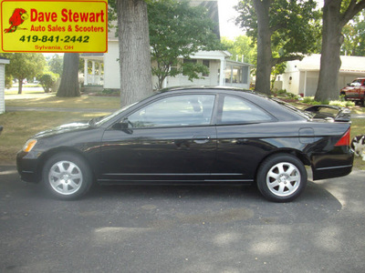 honda civic 2003 black coupe ex gasoline 4 cylinders sohc front wheel drive automatic 43560