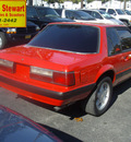 ford mustang 1989 red coupe lx gasoline v8 rear wheel drive automatic 43560