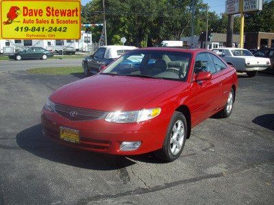 toyota camry solara 2001 red coupe se v6 gasoline 6 cylinders dohc front wheel drive automatic 43560