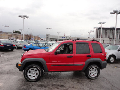 jeep liberty 2002 red suv sport 4x4 gasoline v6 4 wheel drive automatic with overdrive 60546