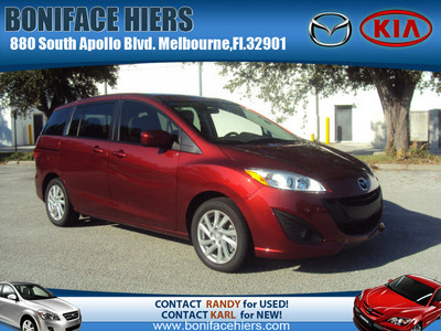 mazda mazda5 2012 red wagon gasoline 4 cylinders front wheel drive automatic 32901