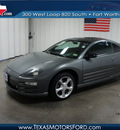 mitsubishi eclipse 2002 gray hatchback gt gasoline 6 cylinders front wheel drive automatic 76108