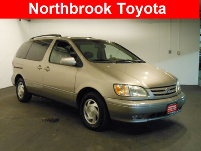 toyota sienna 2001 lt  brown van xle gasoline 6 cylinders dohc front wheel drive automatic with overdrive 60062