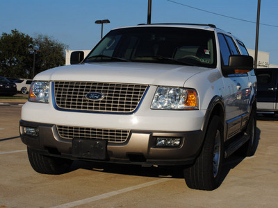 ford expedition 2003 white suv eddie bauer gasoline 8 cylinders sohc rear wheel drive automatic 75228