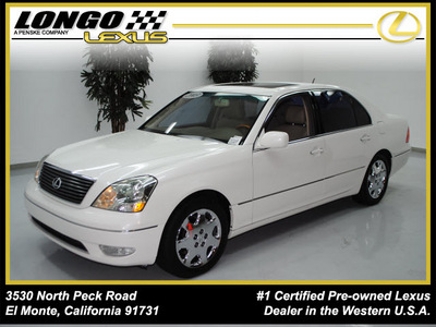 lexus ls 430 2003 crystal white sedan gasoline 8 cylinders rear wheel drive automatic 91731