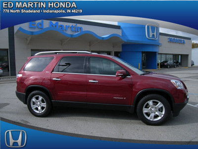 gmc acadia 2007 red suv slt gasoline 6 cylinders front wheel drive automatic 46219