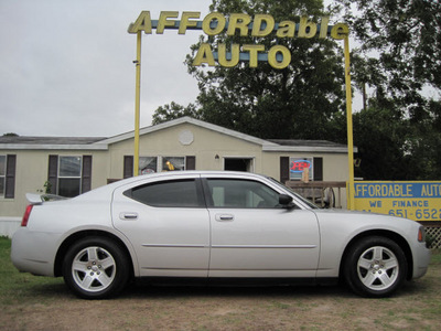 dodge charger 2007 silver sedan gasoline 6 cylinders rear wheel drive automatic 77379