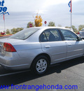 honda civic 2003 satin silver sedan lx gasoline 4 cylinders sohc front wheel drive automatic 80910