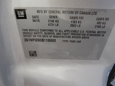 chevrolet impala 2011 silver sedan ls fleet flex fuel 6 cylinders front wheel drive 4 speed automatic 55313