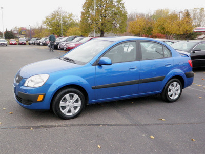 kia rio 2009 blue sedan lx gasoline 4 cylinders front wheel drive automatic with overdrive 55124