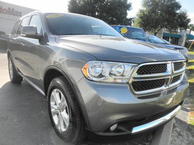 dodge durango 2011 gray suv crew gasoline 6 cylinders rear wheel drive automatic 34474